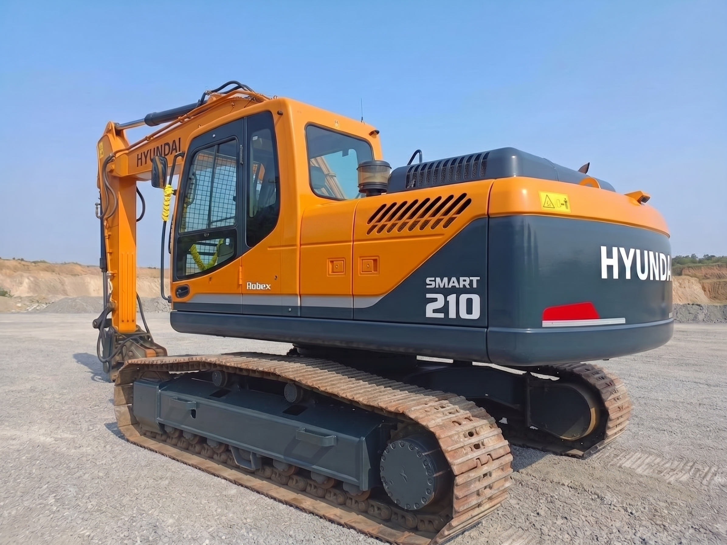Hyundai Robex R210 working at a quarry